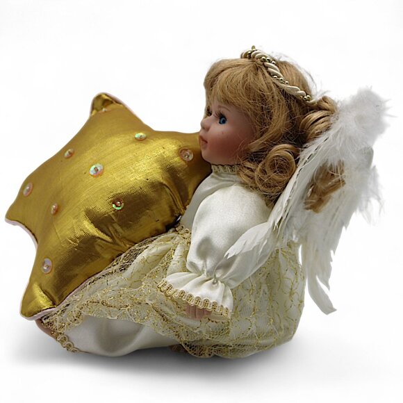 Geppeddo "Mindy Mini Angel" Porcelain Doll With Golden Star - Picture 2 of 7